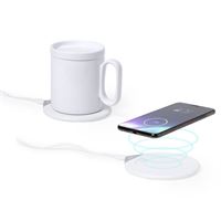 TAZZA CON SCALDATAZZA E CARICATORE WIRELESS